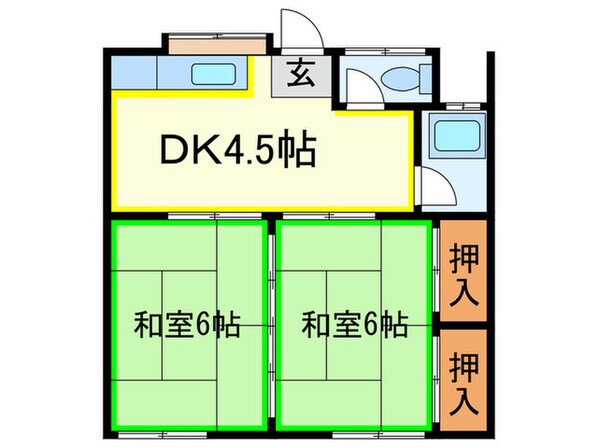 谷本ハイツの物件間取画像